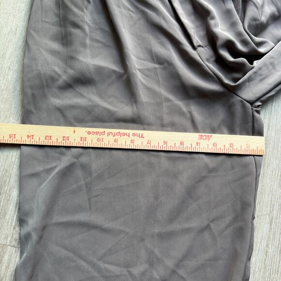 Tronjori Dress Pants Wide Leg Trousers Gray Womens M 28x28 NWT Boho Airy Flowy - Picture 6 of 8